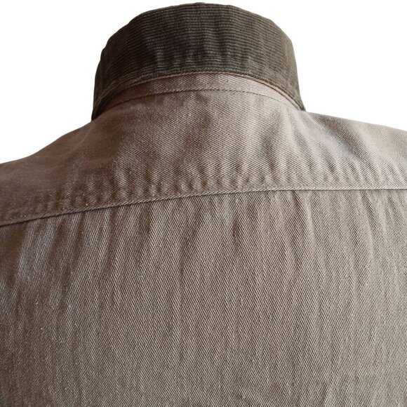 Vintage Men's Cabela's Hunting Shirt Small Corduroy Collar Khaki 1990's Nebraska - Picture 5 of 7